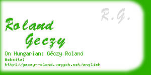roland geczy business card